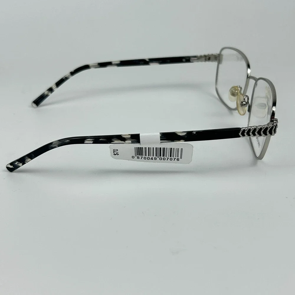 Walmart Womens 0413-07 571420490 Square Eyeglasses Frame Silver 54-17-135mm